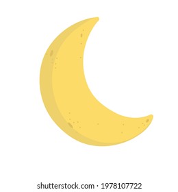 half moon cartoon isolated icon