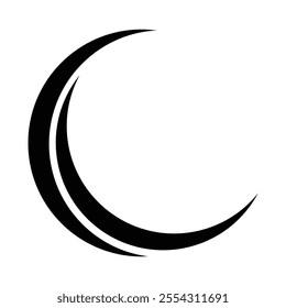 Half Moon Circle Shape - Moon Icon Design