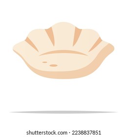 Half moon dim sum dumpling vector isolated illustration