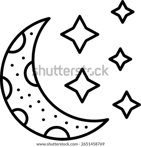 Half Moon Filled Style Icon Design