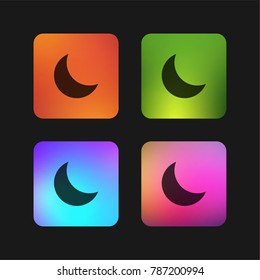 Half moon four color gradient app icon design
