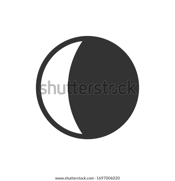 Half\
Moon icon. Astronomical symbol modern, simple, vector, icon for\
website design, mobile app, ui. Vector\
Illustration