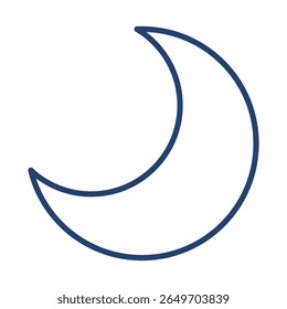 Halbmond Symbol flache Illustration Umriss Logo