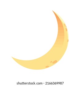 half moon icon isolated flat