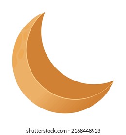 icono de media luna aislado