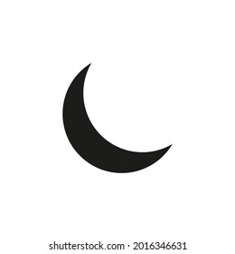 Half moon icon isolated on white background