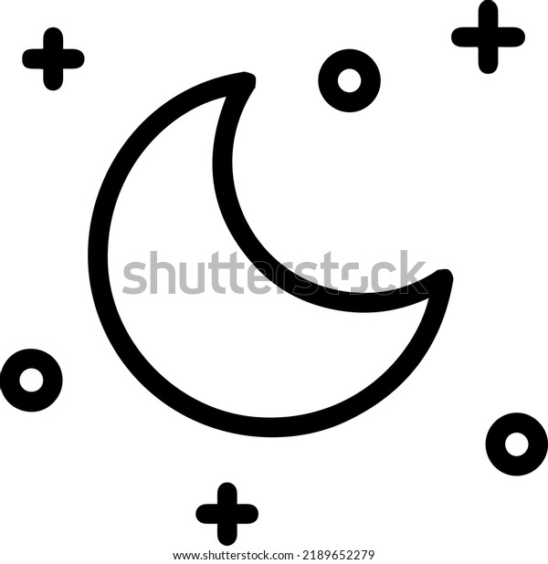 Half Moon icon, out line vector icon Web icon simple\
thin line vector icon