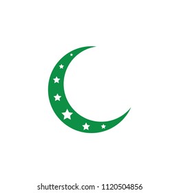 half moon icon sign vector