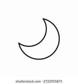 Vector de signo de icono de media luna
