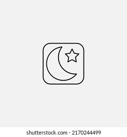 Half moon icon sign vector,Symbol, logo illustration for web and mobile