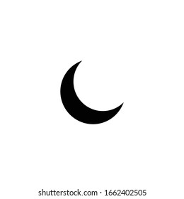 Half moon icon. Sleeping symbol. Night sign. Logo design element