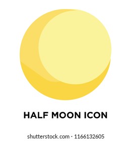 Half moon icon vector isolated on white background, Half moon transparent sign , weather symbols