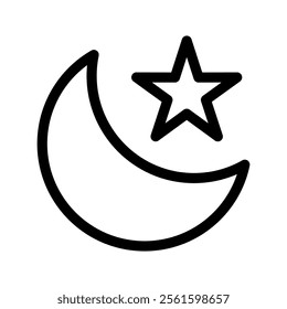 Half Moon Icon Vector Symbol Design Illustration