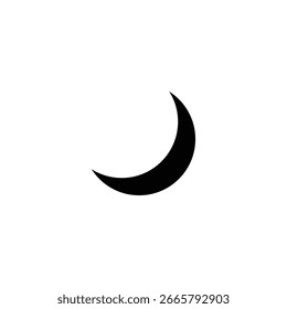 Half Moon Icon Vector for Website and App Interface, Solid Style
