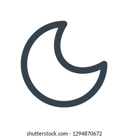 Half moon icon. Weather sign