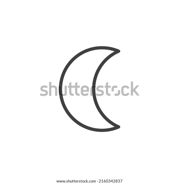 Half moon icon, weather symbol vector illustration\
for web and mobil app