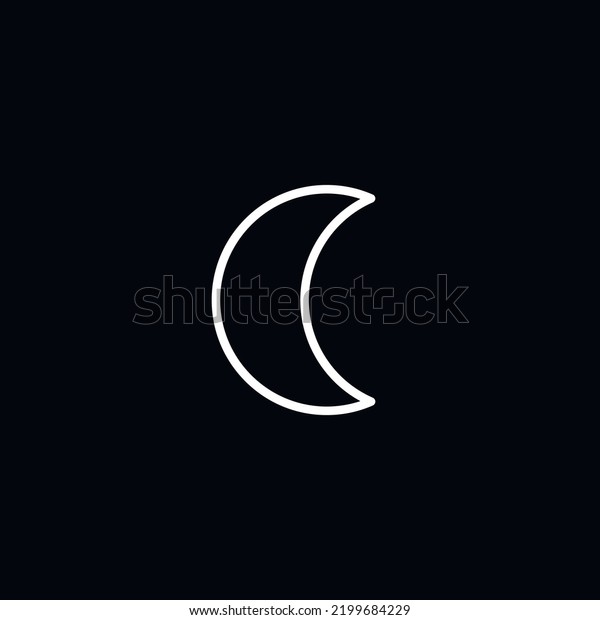Half moon icon, weather symbol vector illustration\
for web and mobil app