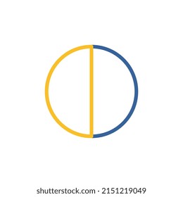 Half moon isolated vector icon. Meteorology sign. Graph symbol for travel, tourism and weather web site and apps design, logo, app, UI