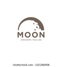 Half moon logo design template inspiration