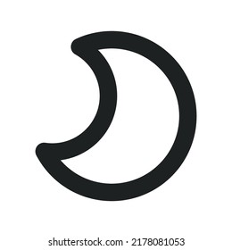 Half Moon with Outline Icon