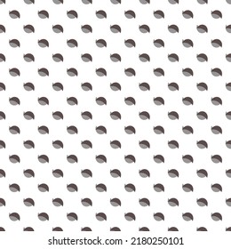 Half Moon Pattern  Two Tone On White Background. Seamless Abstract Background. Crescent Moon Vector.