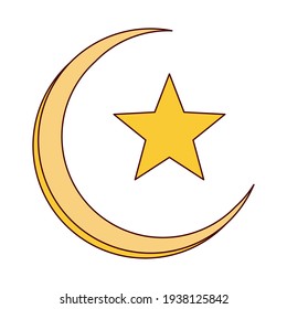 Halbmond-Sterndekoration einzeln