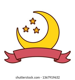 half moon and stars