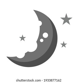 half moon and stars vector design