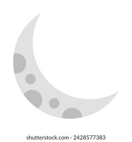 Diseño de icono plano de vector de media luna
