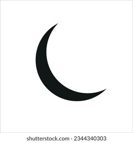Half moon vector graphics icon