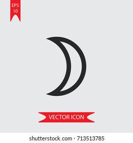 Half moon vector icon illustration symbol