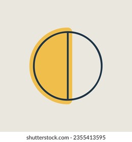Half moon vector icon. Meteorology sign. Graph symbol for travel, tourism and weather web site and apps design, logo, app, UI