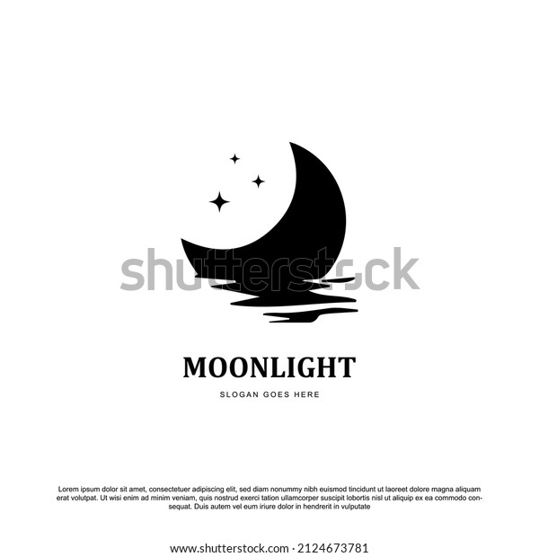 Half moon with water logo\
and star