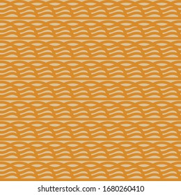 Half Moon Waves A Seamless Pattern. Retro Color