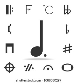 Half Music Note Icon Detailed Set Stock Vector (Royalty Free ...