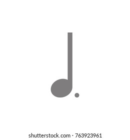Half music note icon. Web element. Premium quality graphic design. Signs symbols collection, simple icon for websites, web design, mobile app, info graphics on white background