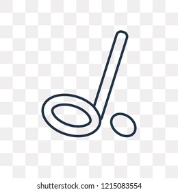 Half note vector outline icon isolated on transparent background, high quality linear Half note transparency concept can be used web and mobile