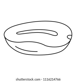 Half nut icon. Outline illustration of half nut vector icon for web design isolated on white background