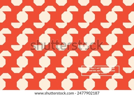 Half Octagon and Octagon Shapes and Designs Orange Colors Geometric Pattern Abstract Pattern Seamless Pattern