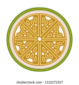 half orange citrus and fresh fruit icon