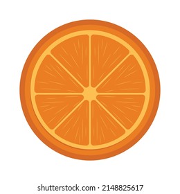 icono de diseño fresco a mitad de naranja