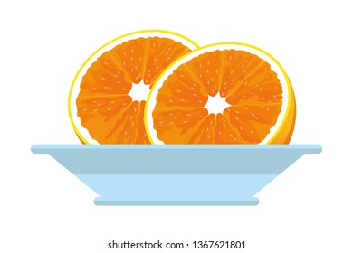 half orange icon cartoon