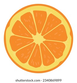 Half orange icon cartoon vector. Fruit for mulled wine. Hot drink