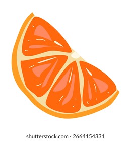 Half orange with a sliced cross section