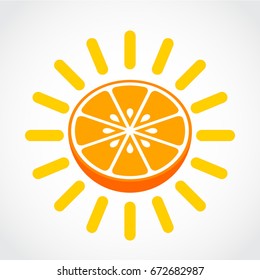 half orange sun symbol