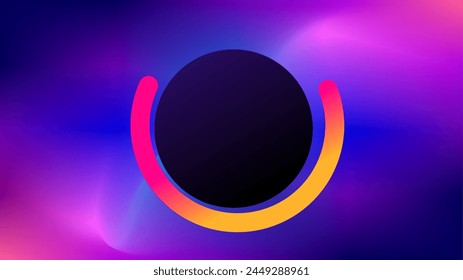 Half outline dark circle mesh gradient twilight theme background