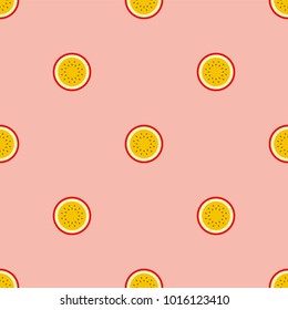 Half Of Passion Fruit Pattern. 