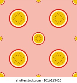 Half of passion fruit pattern. 