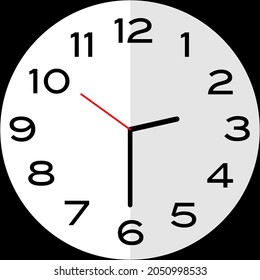 Half past 2 o'clock or thirthy minutes past two o'clock analog clock. Icon design use illustration flat design