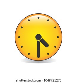 Half past Four Analog Clock Emoji Vector